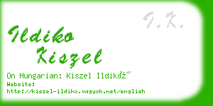 ildiko kiszel business card